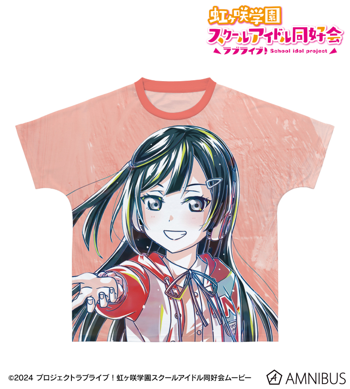 【アルマビアンカ】ラブライブ！虹ヶ咲学園スクールアイドル同好会 描き下ろし 優木せつ菜 ミラクル STAY TUNE！ Ani-Art フルグラフィックTシャツユニセックス（サイズ/XXXL）