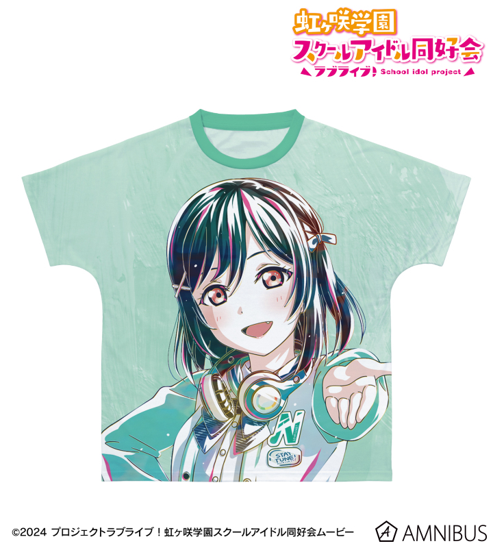 【アルマビアンカ】ラブライブ！虹ヶ咲学園スクールアイドル同好会 描き下ろし 三船栞子 ミラクル STAY TUNE！ Ani-Art フルグラフィックTシャツユニセックス（サイズ/XXXL）