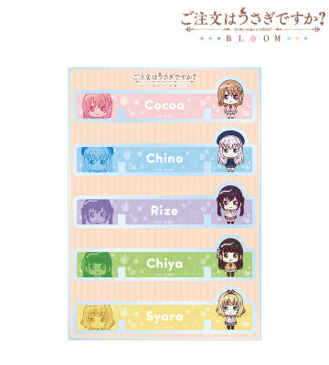 【アルマビアンカ】ご注文はうさぎですか？ BLOOM ちょこんと！ 卓上アクリル万年カレンダー 着せ替えパーツ ver.A