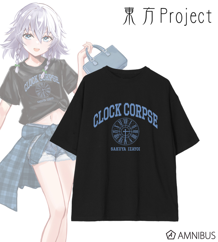 【アルマビアンカ】東方Project 松本能人イラスト 現代風ファッションver. 十六夜咲夜 着用BIGシルエットTシャツユニセックス（サイズ/XL）
