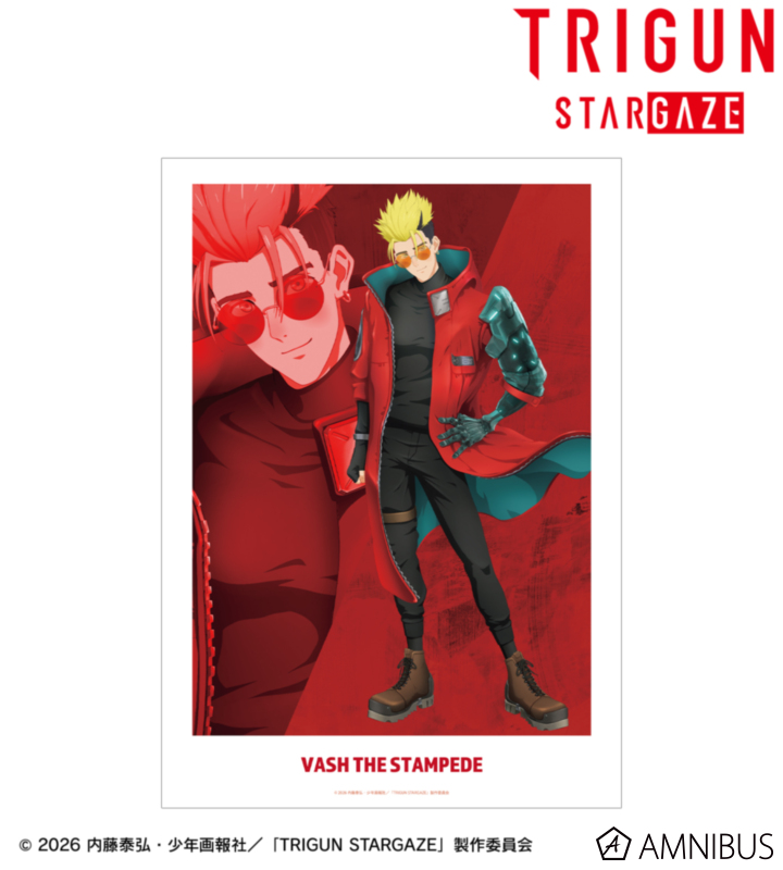 【アルマビアンカ】TVアニメ「TRIGUN STARGAZE」 ヴァッシュ・ザ・スタンピード キャラクタービジュアル A3マット加工ポスター