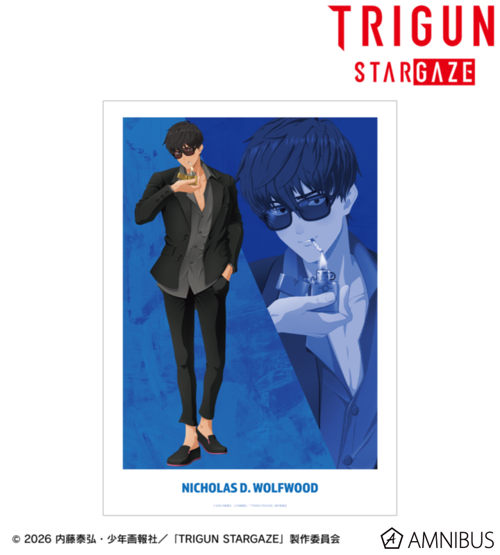 【アルマビアンカ】TVアニメ「TRIGUN STARGAZE」 ニコラス・D・ウルフウッド キャラクタービジュアル A3マット加工ポスター