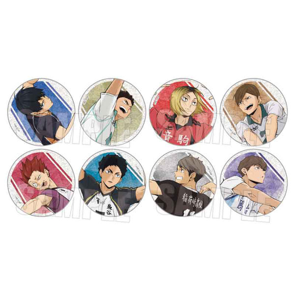 【ベルハウス】トレーディンググリッター缶バッジ Part2 ハイキュー！！ 1BOX入数：8