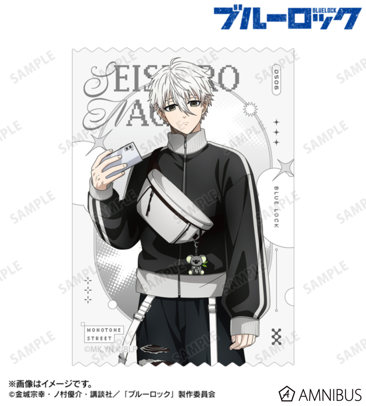 【アルマビアンカ】TVアニメ『ブルーロック』 描き下ろし 凪 誠士郎 モノトーンストリートファッションver. ダイカットステッカー