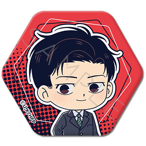 【シンクイノベーション】ひゃくえむ。 六角形缶バッジ M トガシ 高校生Ver.