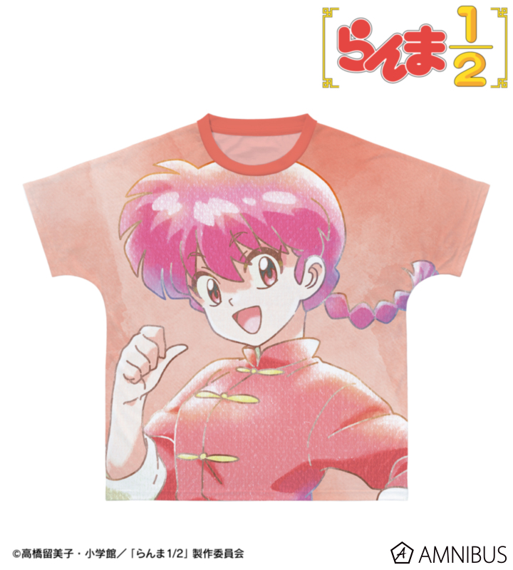 【アルマビアンカ】TVアニメ「らんま1/2」 らんま Ani-Art aqua label フルグラフィックTシャツユニセックス（サイズ/S）