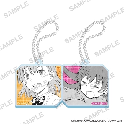 【KADOKAWA】コミック「とある科学の超電磁砲」 アクリルペアキーホルダー 美琴&黒子