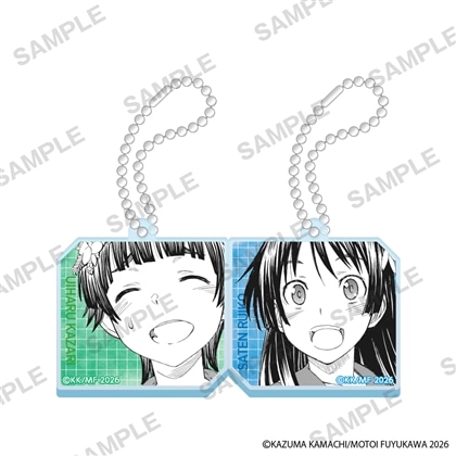 【KADOKAWA】コミック「とある科学の超電磁砲」 アクリルペアキーホルダー 初春&佐天
