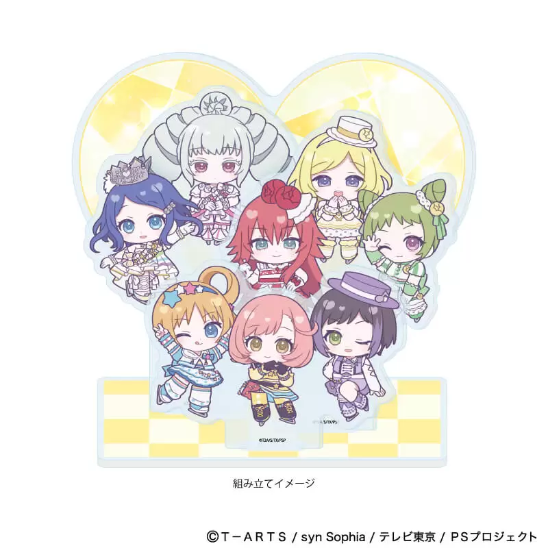 【A3】アクリルジオラマ「プリティーシリーズ」03/プリティーリズム・レインボーライブ コーデアレンジver.（ミニキャライラスト）