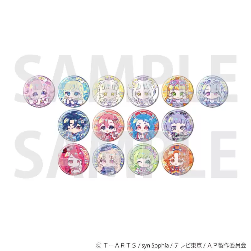 【A3】ホログラム缶バッジ（57mm）「ひみつのアイプリ」05／デュオコ－デver． トレ－ディング（全14種）（ミニキャライラスト） 1BOX入数：14