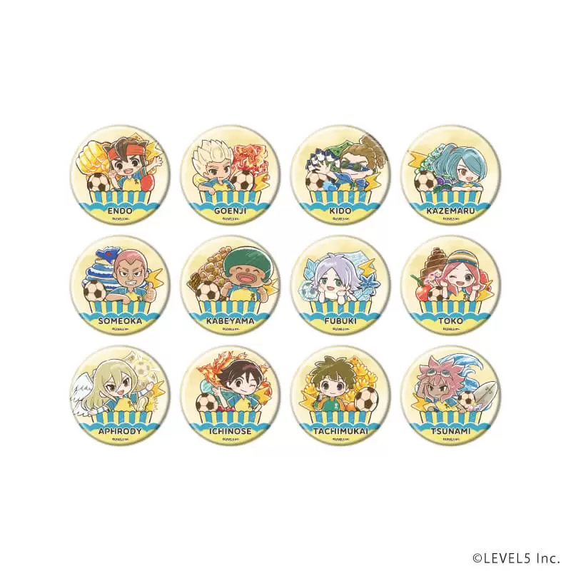 【A3】缶バッジ「イナズマイレブン」01/スイーツver. トレーディング（全12種）（グラフアートイラスト） 1BOX入数：12