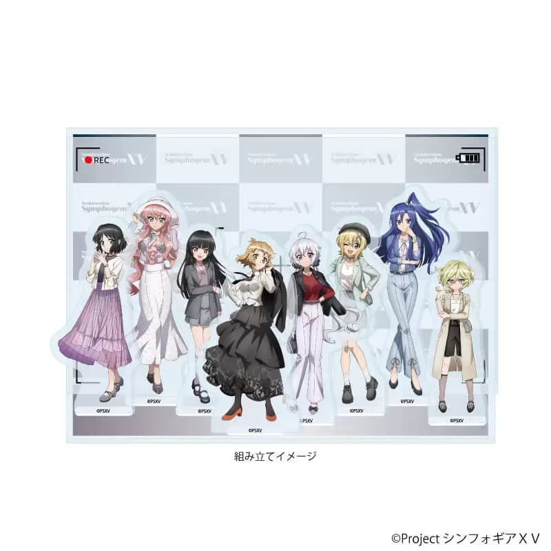 【A3】アクリルジオラマ「戦姫絶唱シンフォギアXV」01/集合デザイン 雑誌モデルVer.（描き下ろしイラスト）
