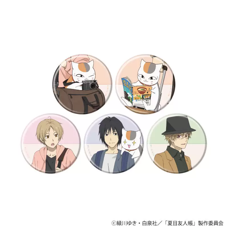 【A3】缶バッジ「夏目友人帳」10/旅ver. ブラインド（全5種）（描き下ろしイラスト） 1BOX入数：5