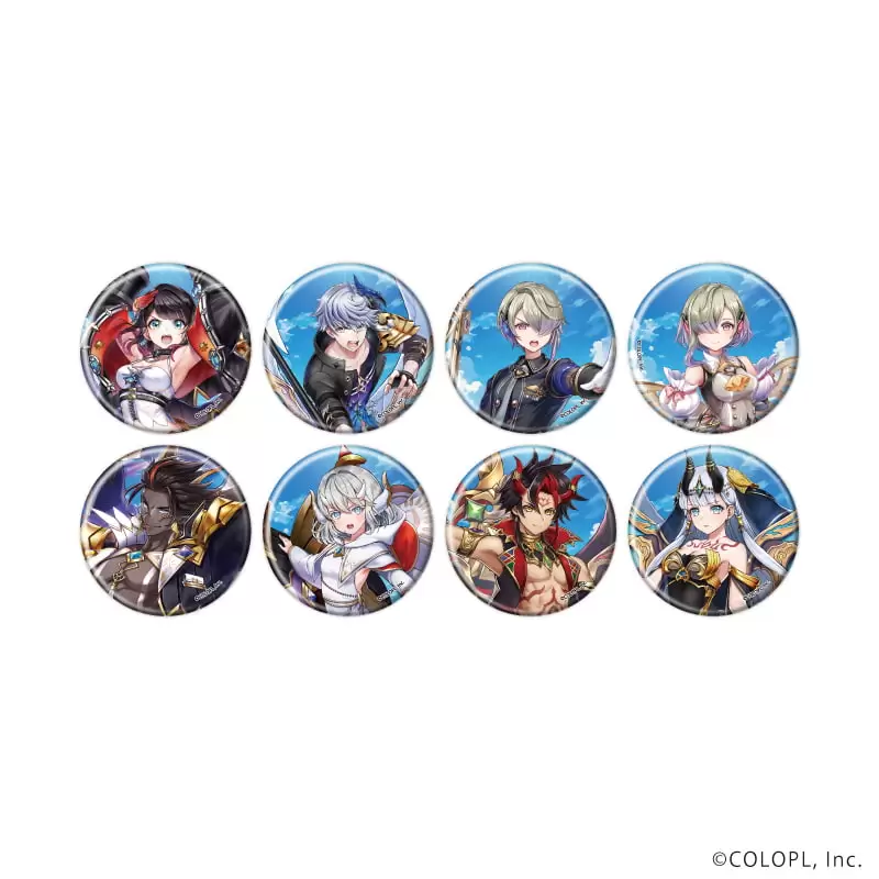 【A3】缶バッジ「白猫プロジェクト」15/ブラインド（全8種）（公式イラスト） 1BOX入数：8