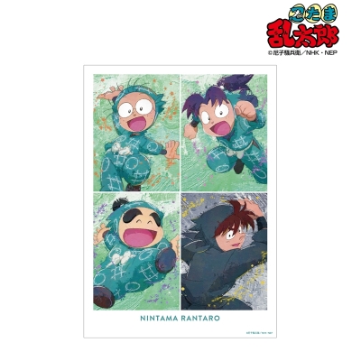 【アルマビアンカ】忍たま乱太郎 一年生集合＆土井先生 grunge CANVAS A3マット加工ポスター
