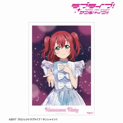 【アルマビアンカ】ラブライブ！サンシャイン！！ 描き下ろし 黒澤ルビィ 3rdソロコンサートver. A3マット加工ポスター