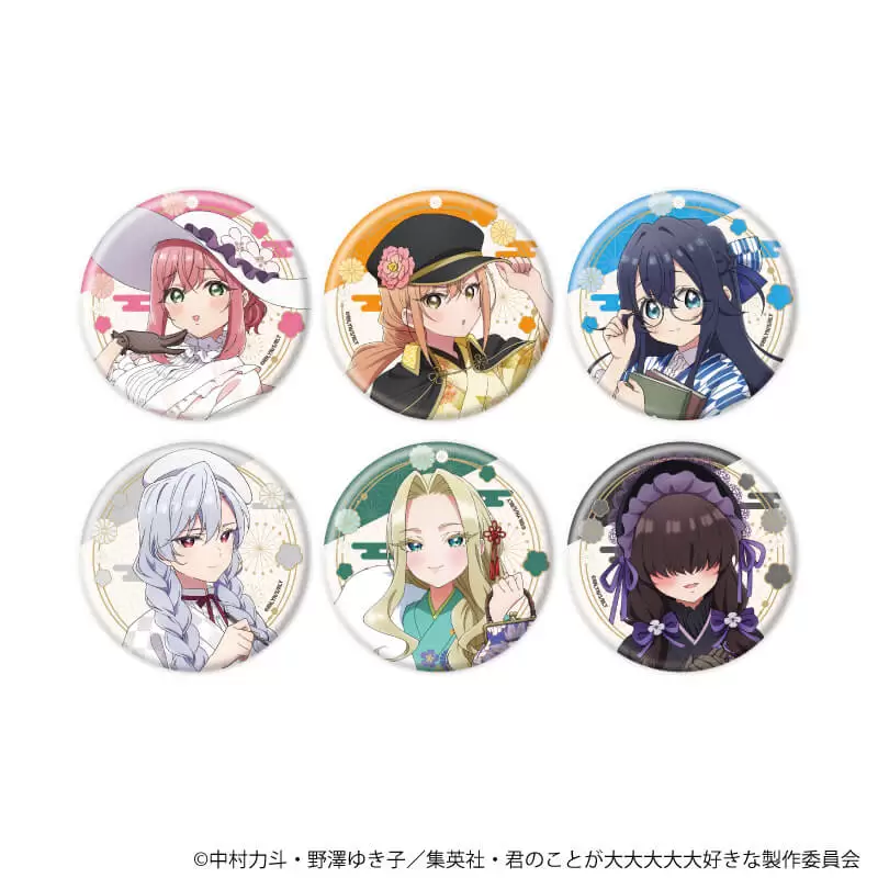 【A3】缶バッジ「君のことが大大大大大好きな100人の彼女」13/トレーディング（全6種）（描き下ろしイラスト） 1BOX入数：6