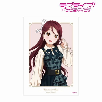 【アルマビアンカ】ラブライブ！サンシャイン！！ 描き下ろし 桜内 梨子 チェックワンピース衣装ver. A3マット加工ポスター