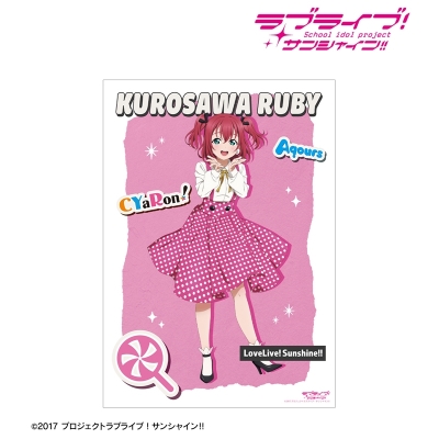 【アルマビアンカ】ラブライブ！サンシャイン！！ 描き下ろし 黒澤ルビィ The Blue Swell衣装ver. A3マット加工ポスター