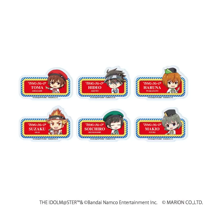 【A3】おなまえプレートバッジ「アイドルマスター SideM」03/クレープ屋ver. トレーディング（全6種）（ミニキャライラスト） 1BOX入数：6