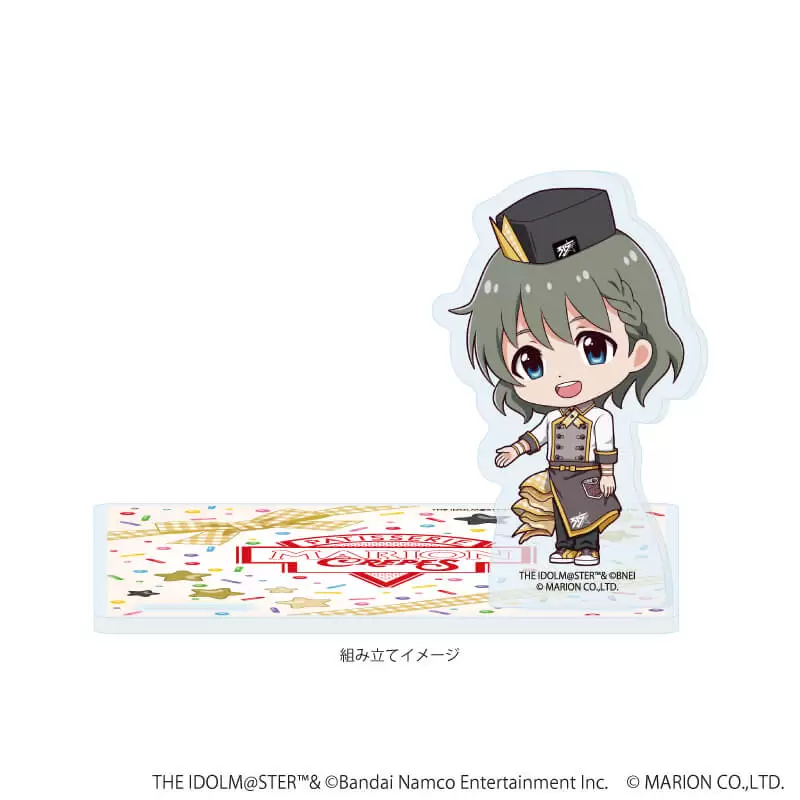 【A3】アクリルコースタースタンド「アイドルマスター SideM」06/卯月 巻緒 クレープ屋ver.（ミニキャライラスト）