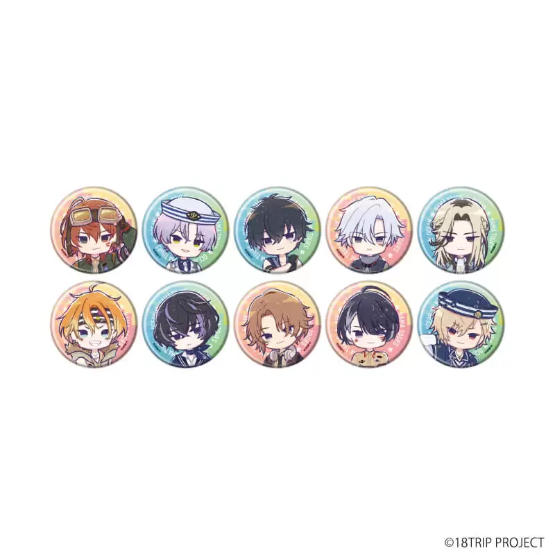【A3】缶バッジ『18TRIP』08/ブラインド（全10種）（グラフアートイラスト） 1BOX入数：10