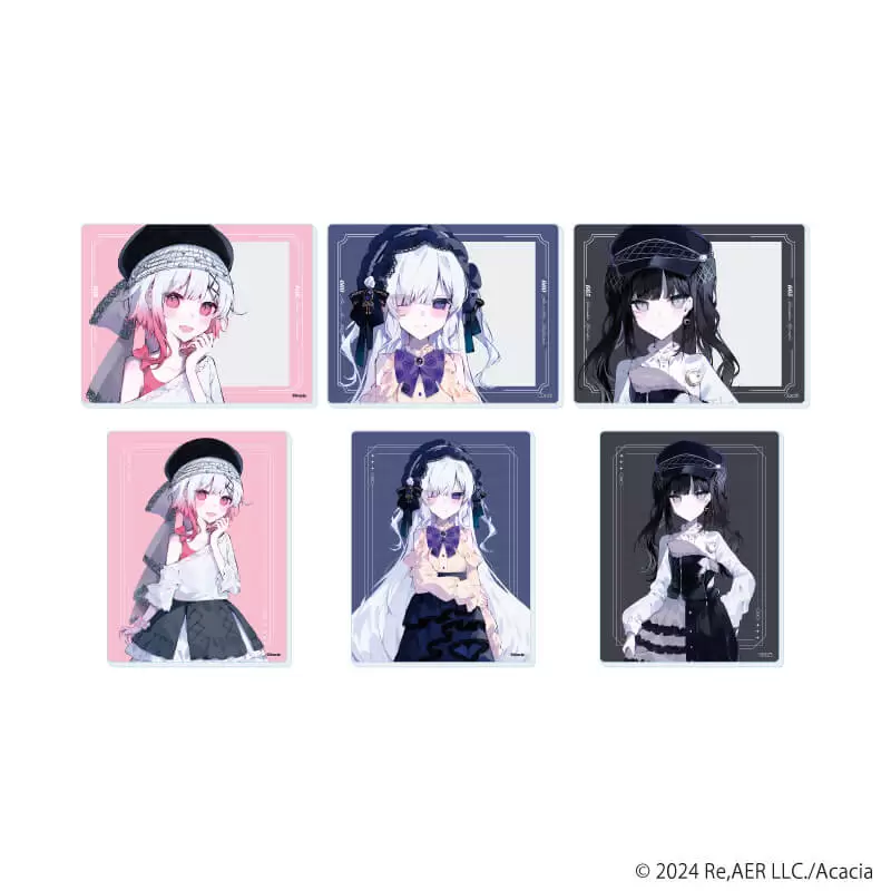 【A3】アクリルカード「魔法少女ノ魔女裁判」01/ダークガーリーファッションver. ブラインド（全6種）（描き下ろしイラスト） 1BOX入数：6
