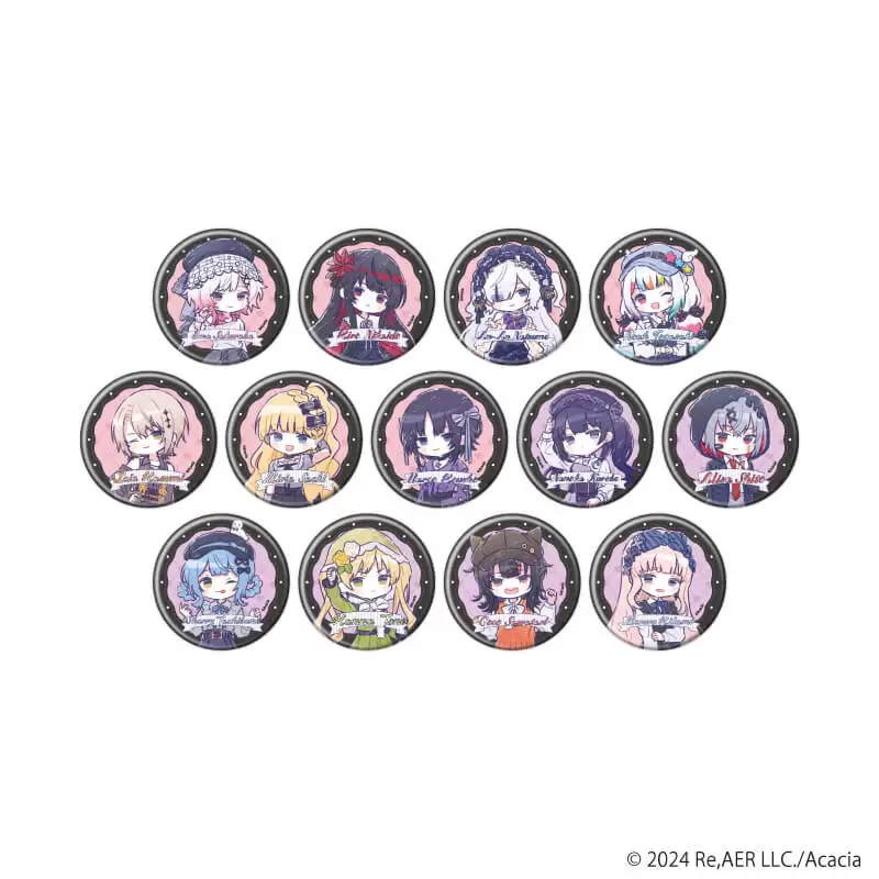 【A3】缶バッジ「魔法少女ノ魔女裁判」04/ダークガーリーファッションver. ブラインド（全13種）（グラフアートイラスト） 1BOX入数：13