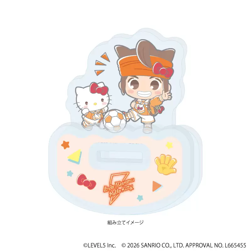 【A3】ゆらゆらアクリルスタンド「イナズマイレブン×サンリオキャラクターズ」01/円堂守×ハローキティ（コラボイラスト）