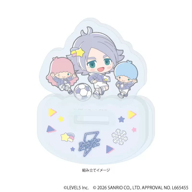 【A3】ゆらゆらアクリルスタンド「イナズマイレブン×サンリオキャラクターズ」05/吹雪士郎×リトルツインスターズ（コラボイラスト）