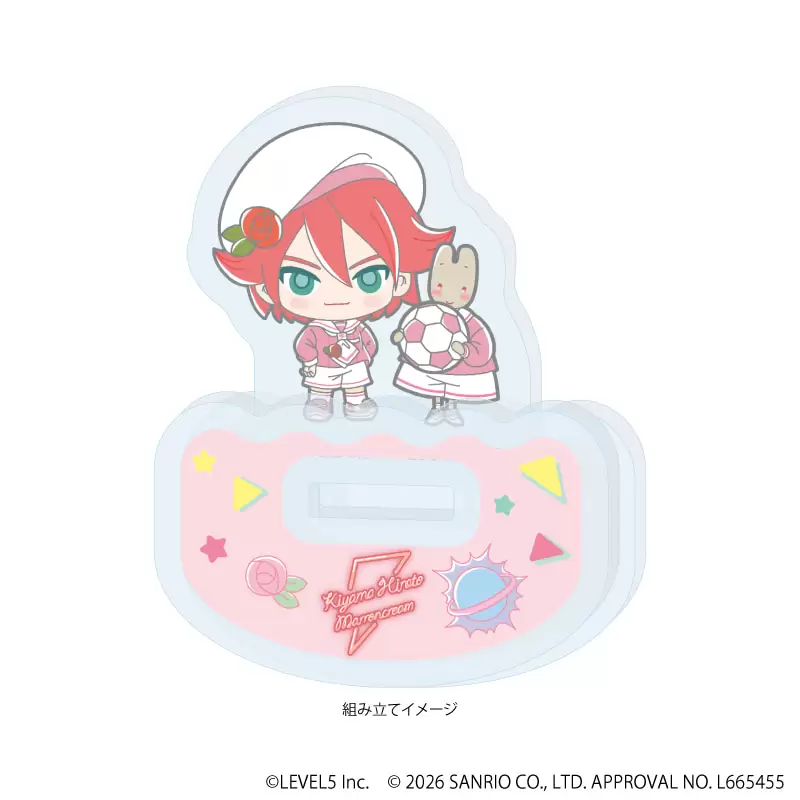 【A3】ゆらゆらアクリルスタンド「イナズマイレブン×サンリオキャラクターズ」07/基山ヒロト×マロンクリーム（コラボイラスト）