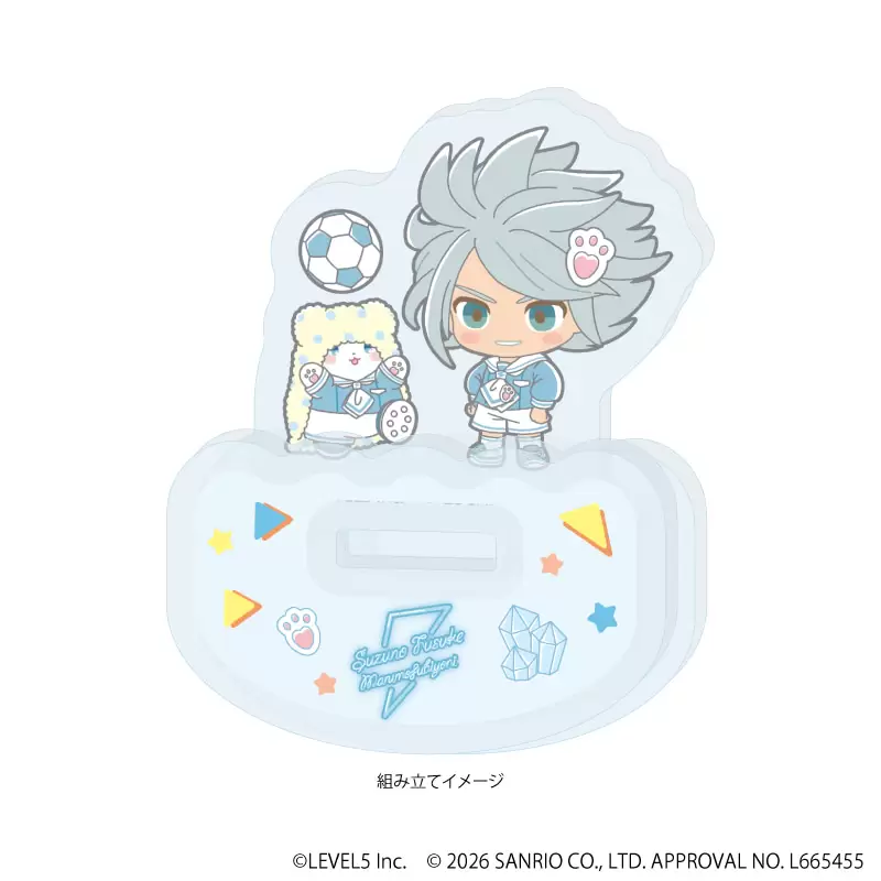 【A3】ゆらゆらアクリルスタンド「イナズマイレブン×サンリオキャラクターズ」10/涼野風介×まるもふびより（コラボイラスト）