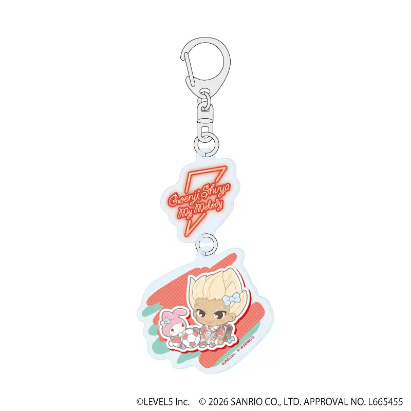 【A3】連結アクリルキーホルダー「イナズマイレブン×サンリオキャラクターズ」02/豪炎寺修也×マイメロディ（コラボイラスト）