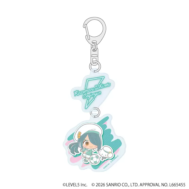 【A3】連結アクリルキーホルダー「イナズマイレブン×サンリオキャラクターズ」04/風丸一郎太×こぎみゅん（コラボイラスト）
