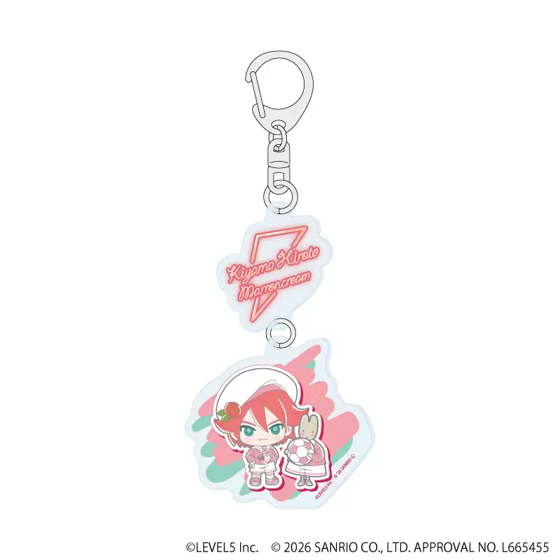 【A3】連結アクリルキーホルダー「イナズマイレブン×サンリオキャラクターズ」07/基山ヒロト×マロンクリーム（コラボイラスト）