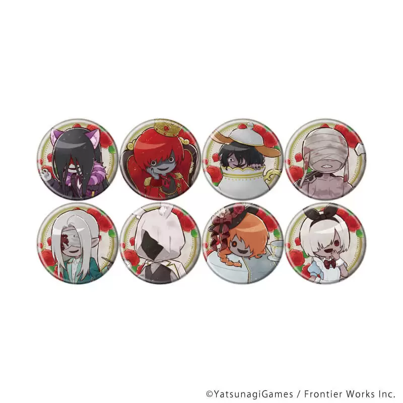 【A3】缶バッジ「文字化化」03/不思議の国のアリスver. ブラインド（全8種）（グラフアートイラスト） 1BOX入数：8