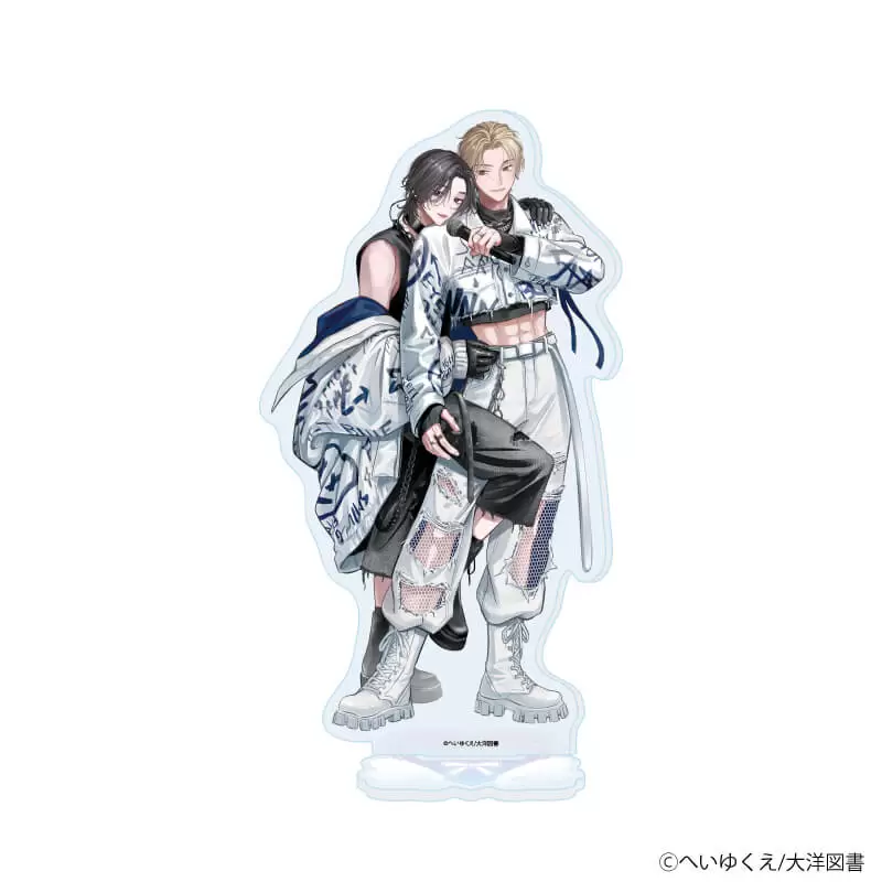 【A3】アクリルスタンド「へいゆくえ先生」01/「箱推しBLフェア～アイドルたちとのカフェタイム～」（描き下ろしイラスト）