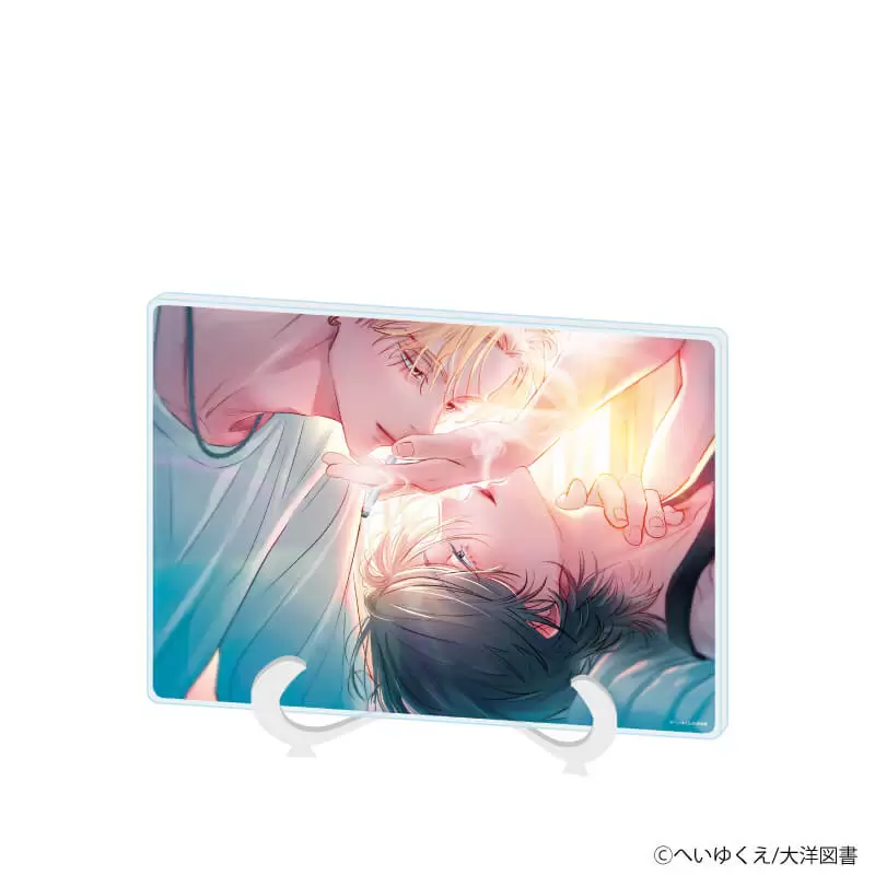 【A3】アクリルアートボード（A5サイズ）「へいゆくえ先生」01/「箱推しBLフェア～アイドルたちとのカフェタイム～」（公式イラスト）