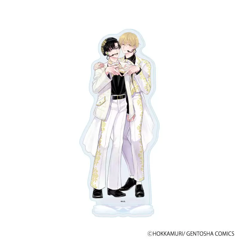 【A3】アクリルスタンド「ほっかむり先生」01/「箱推しBLフェア～アイドルたちとのカフェタイム～」（描き下ろしイラスト）