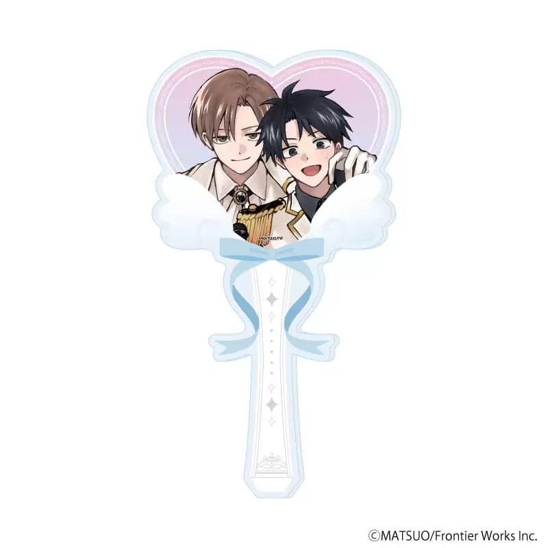 【A3】アクリルステッキ「まつお先生」01/「箱推しBLフェア～アイドルたちとのカフェタイム～」（描き下ろしイラスト）