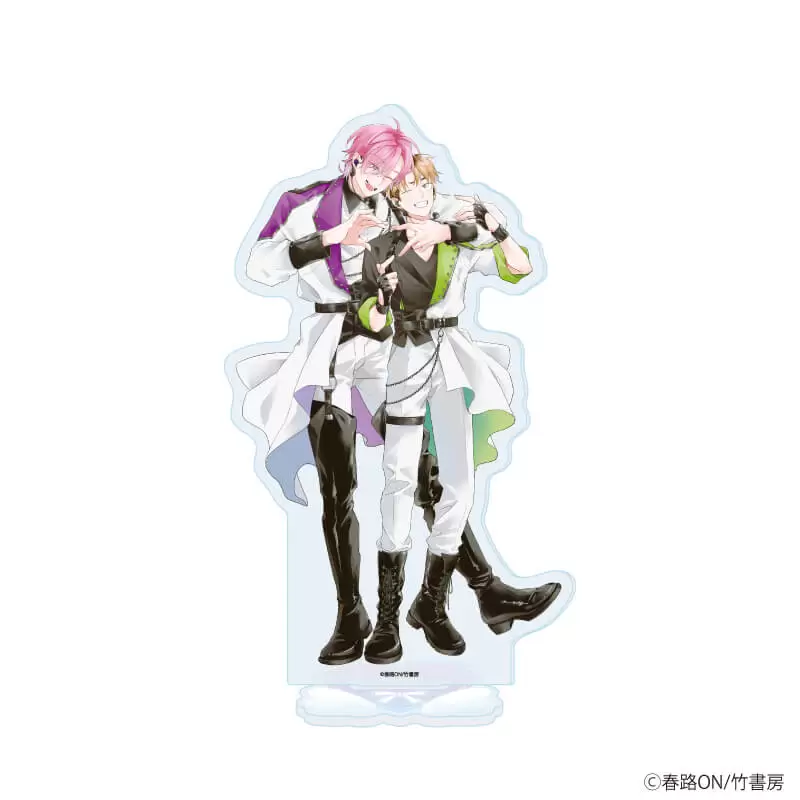 【A3】アクリルスタンド「春路ON先生」01/「箱推しBLフェア～アイドルたちとのカフェタイム～」（描き下ろしイラスト）