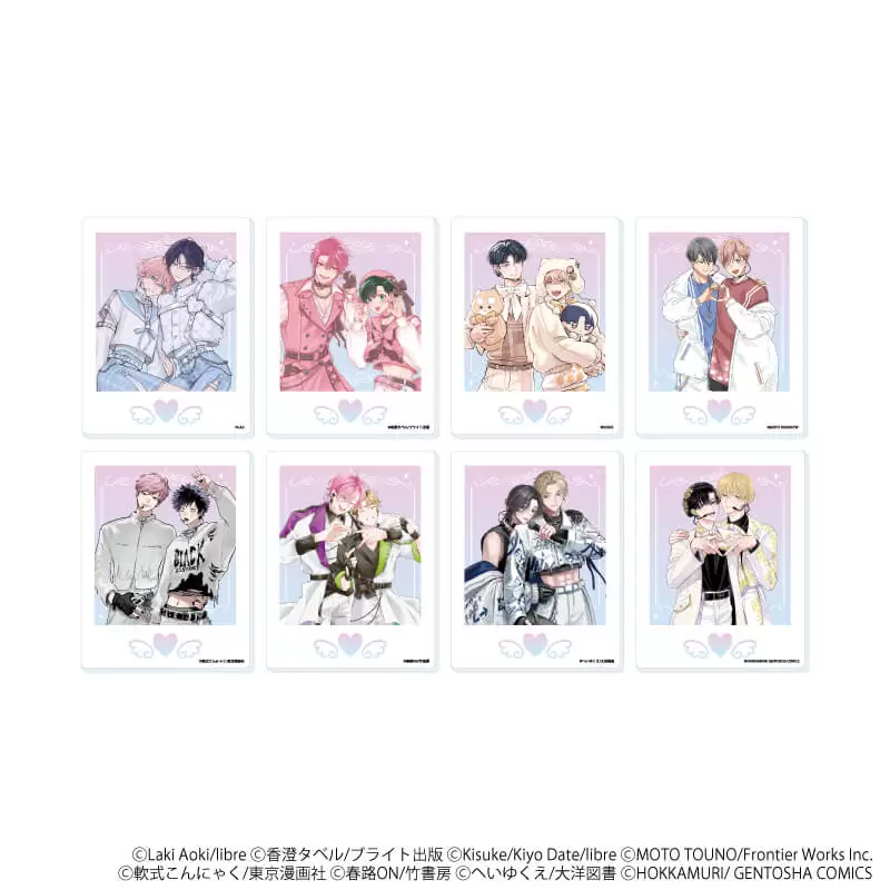 【A3】アクリルカード「箱推しBLフェア～アイドルたちとのカフェタイム～」02/ブラインド（全8種）（描き下ろしイラスト） 1BOX入数：8