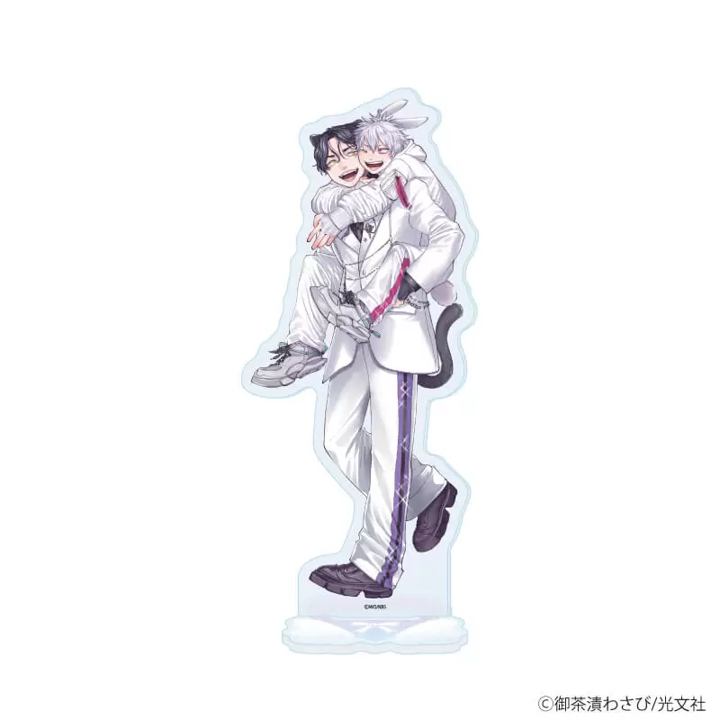 【A3】アクリルスタンド「御茶漬わさび先生」01/「箱推しBLフェア～アイドルたちとのカフェタイム～」（描き下ろしイラスト）