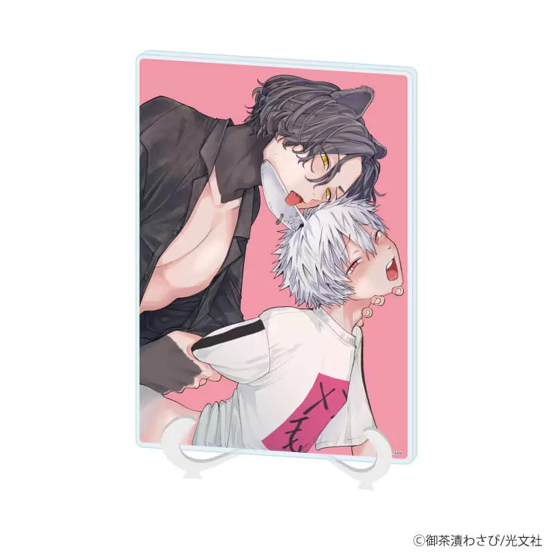 【A3】アクリルアートボード（A5サイズ）「御茶漬わさび先生」01/「箱推しBLフェア～アイドルたちとのカフェタイム～」（公式イラスト）