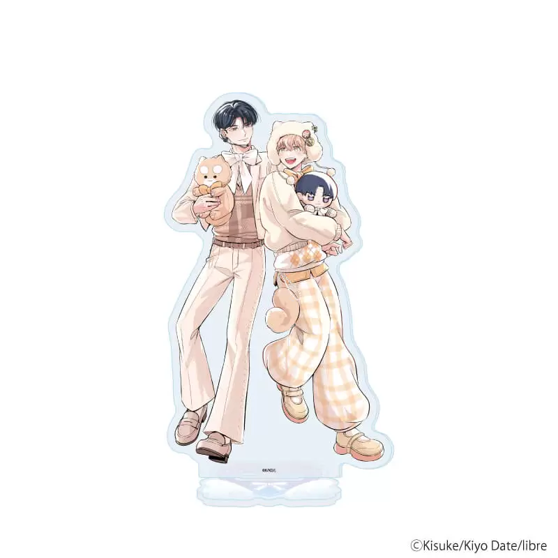 【A3】アクリルスタンド「黄助先生＆伊達きよ先生」01/「箱推しBLフェア～アイドルたちとのカフェタイム～」（描き下ろしイラスト）
