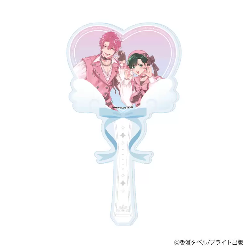 【A3】アクリルステッキ「香澄タベル先生」01/「箱推しBLフェア～アイドルたちとのカフェタイム～」（描き下ろしイラスト）