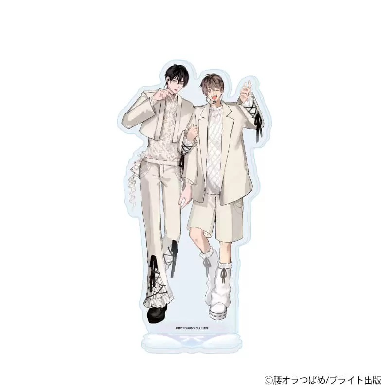 【A3】アクリルスタンド「腰オラつばめ先生」04/「箱推しBLフェア～アイドルたちとのカフェタイム～」（描き下ろしイラスト）