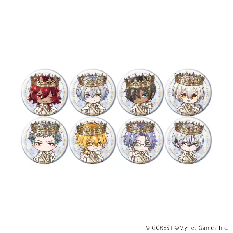 【A3】ホログラム缶バッジ（57mm）「夢王国と眠れる100人の王子様」27/ブラインド（全8種）（ミニキャライラスト） 1BOX入数：8
