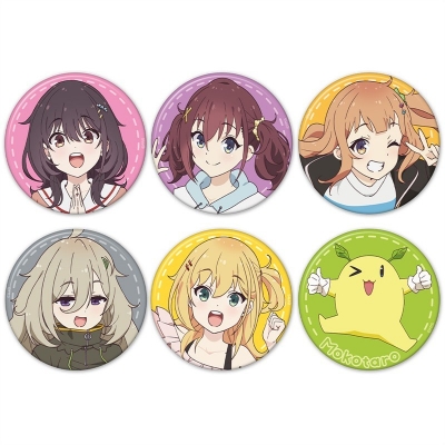 【アズメーカー】日々は過ぎれど飯うまし 缶バッジ6個セット まこ＆くれあ＆しのん＆つつじ＆なな＆モコ太郎