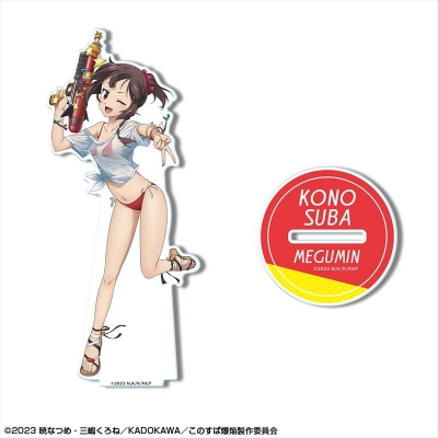 【ライセンスエージェント】この素晴らしい世界に爆焔を！ アクリルスタンド デザイン01（めぐみん/Tシャツ水着Ver./A）【描き下ろし】